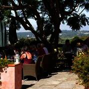 Sitting area on lower terrace